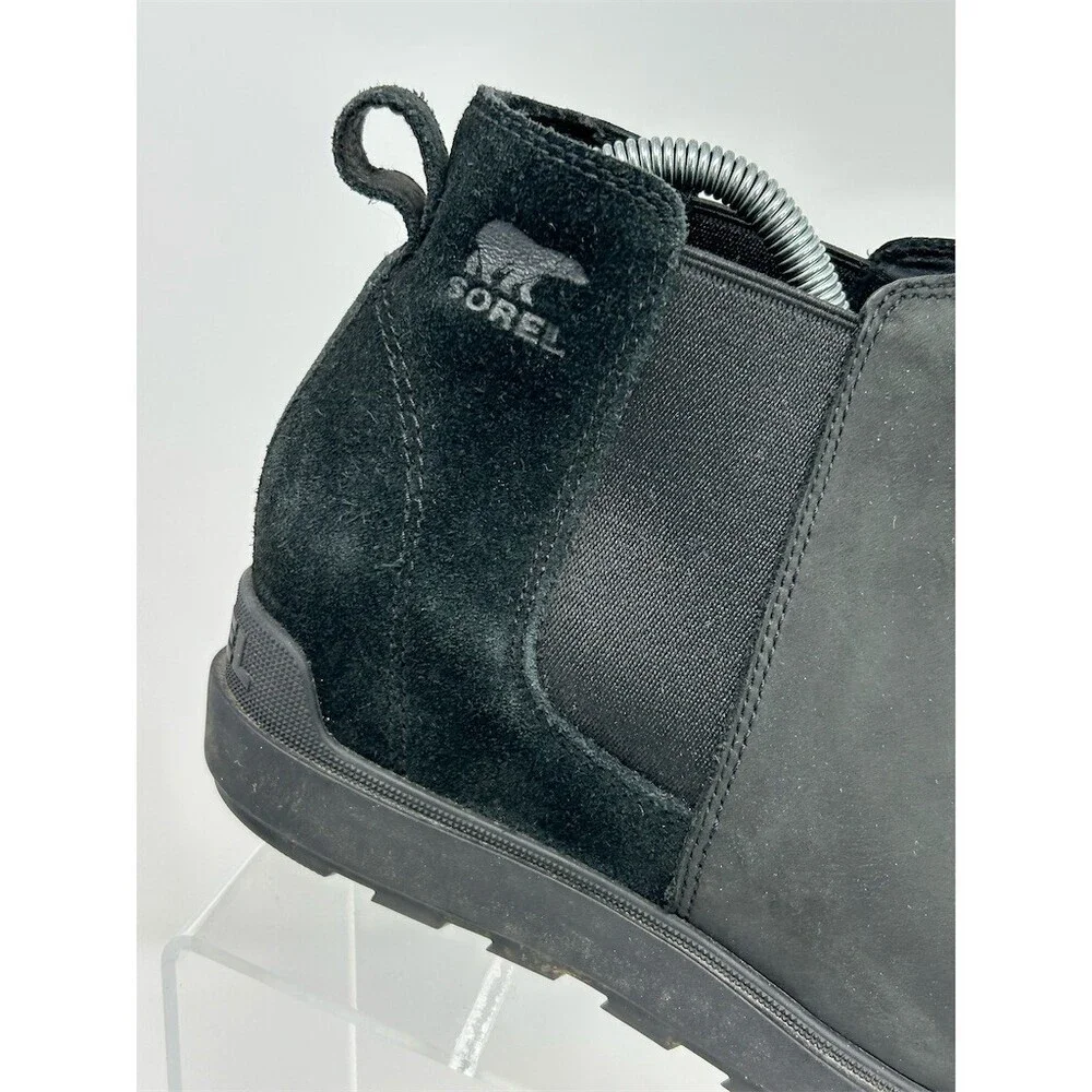 SOREL Evie II Chelsea Bootie Womens Black Pull-On Ankle Boots Size 9 Fall